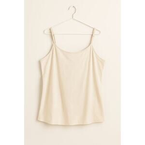 Ambiance Apparel Women’s Tank Top Size 3XL Oatmeal Beige Stretch Cotton Blend